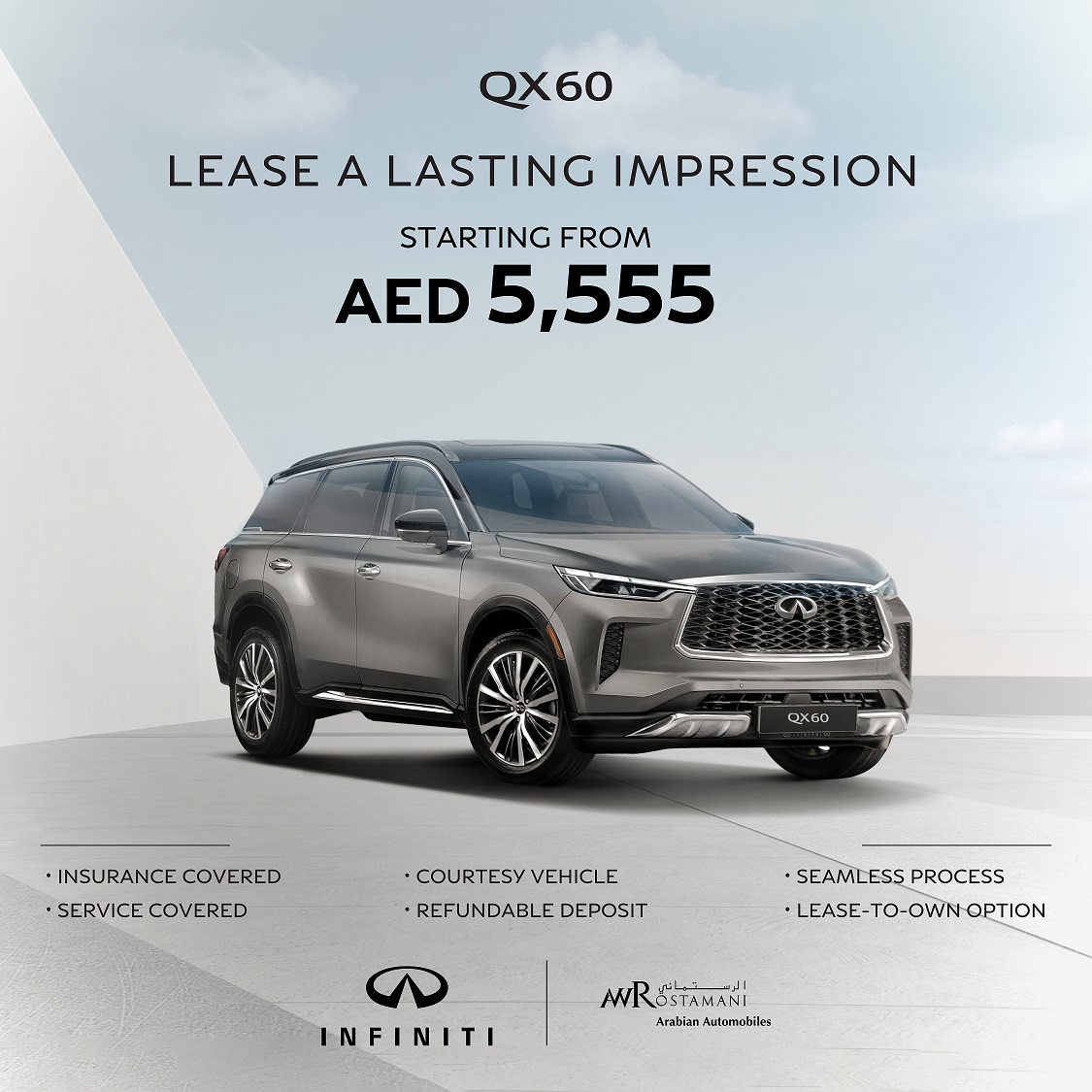 INFINITI of Arabian Automobiles rolls out leasing campaign for QX60 and Q50