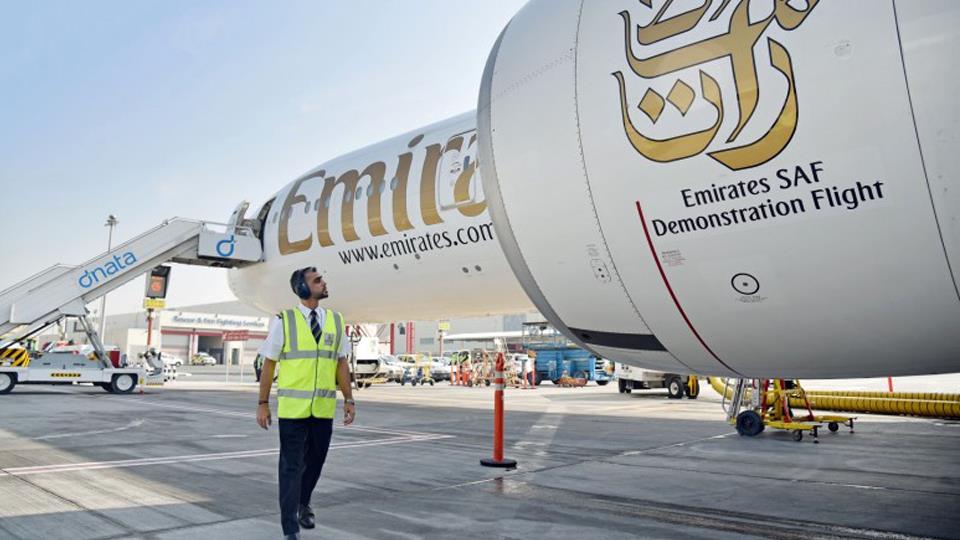 Emirates Operates Flight Powered With 100% Sustainable Aviation Fuel