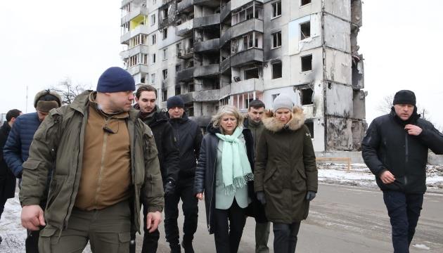 NATO PA President Visits Borodianka Destroyed By Russians