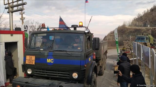 Supply Vehicles Of Russian Peacekeepers Pass Freely Along Azerbaijan's Lachin-Khankendi Road