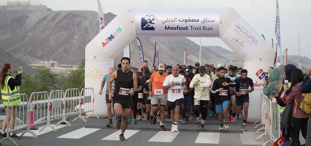 Masfout Trail Run 2023 Winners Are Awarded By Ajman Tourism.