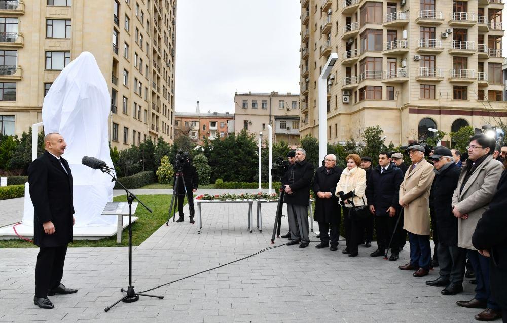 President Ilham Aliyev Takes Part In Unveiling Of Monument To Outstanding Composer Tofig Guliyev