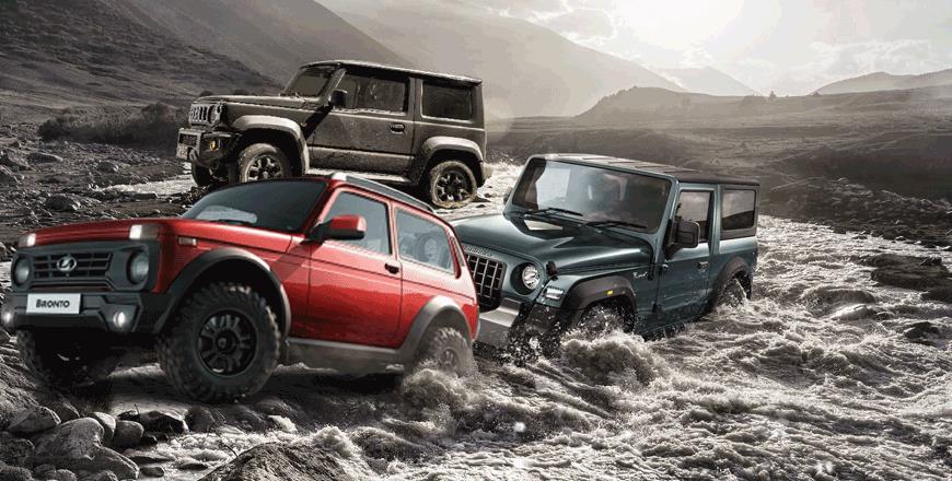 Small Off-Road Wonders: Lada Niva Bronto, Suzuki Jimny And Mahindra ...