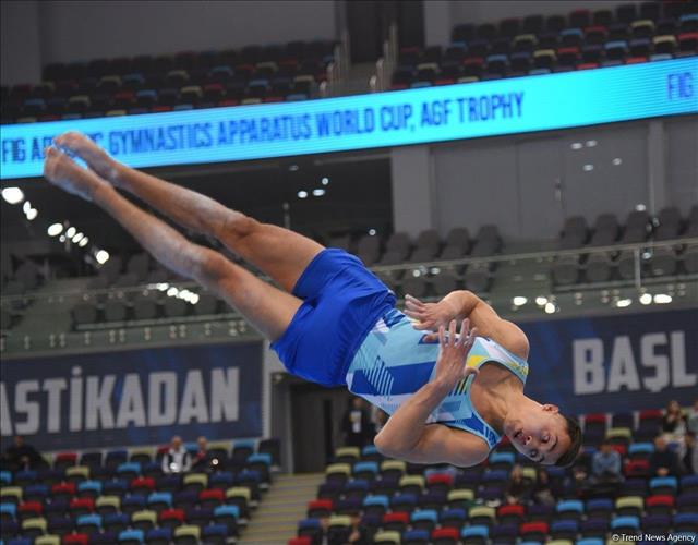 Kazakh Gymnast Wins Gold In Floor Exercise At FIG Artistic Gymnastics World Cup In Baku