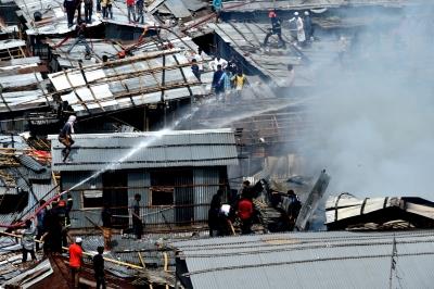  Fire Guts Shanties In Dhaka 