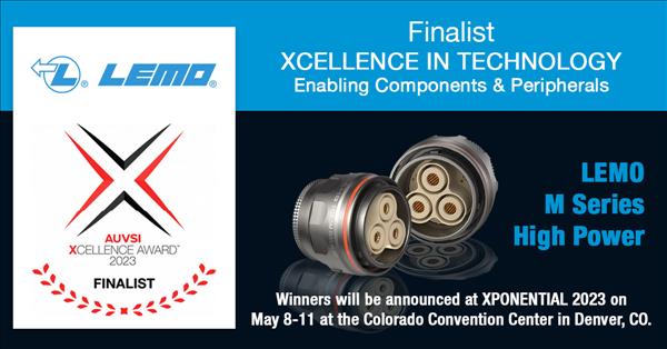 LEMO's M Series High Power Announced As Finalist For AUVSI XCELLENCE Awards