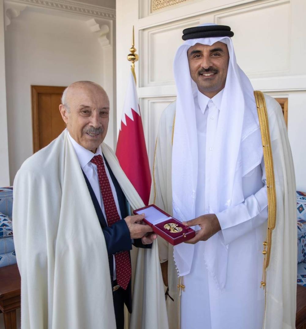 Amir Grants Al Wajbah Decoration To Ambassador Of Algeria