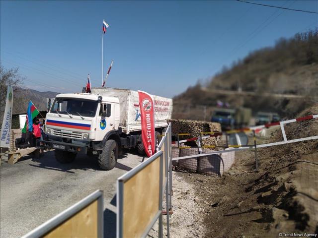 Convoy Of Russian Peacekeepers Moves Freely Along Azerbaijan's Lachin-Khankendi Road