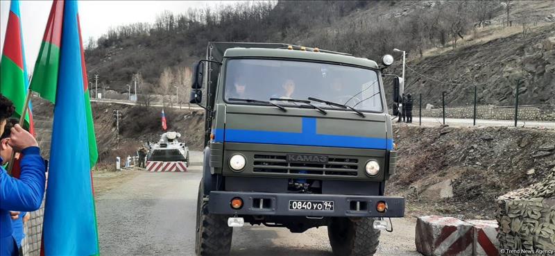 Vehicles Of Russian Peacekeepers Pass Freely Along Azerbaijan's Lachin-Khankendi Road