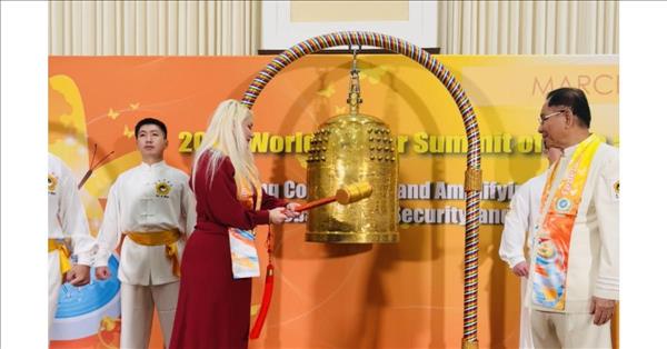 Founder Of USIDHR Rings The Bell Of Peace For A Harmonious World At FOWPAL Ceremony