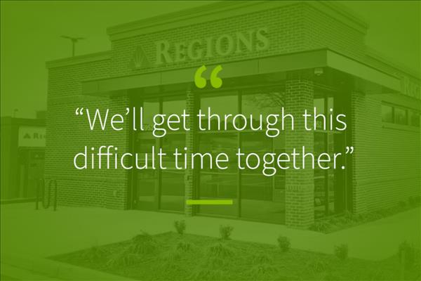 “We're With You.” Regions Bank And The Regions Foundation Announce Storm Response