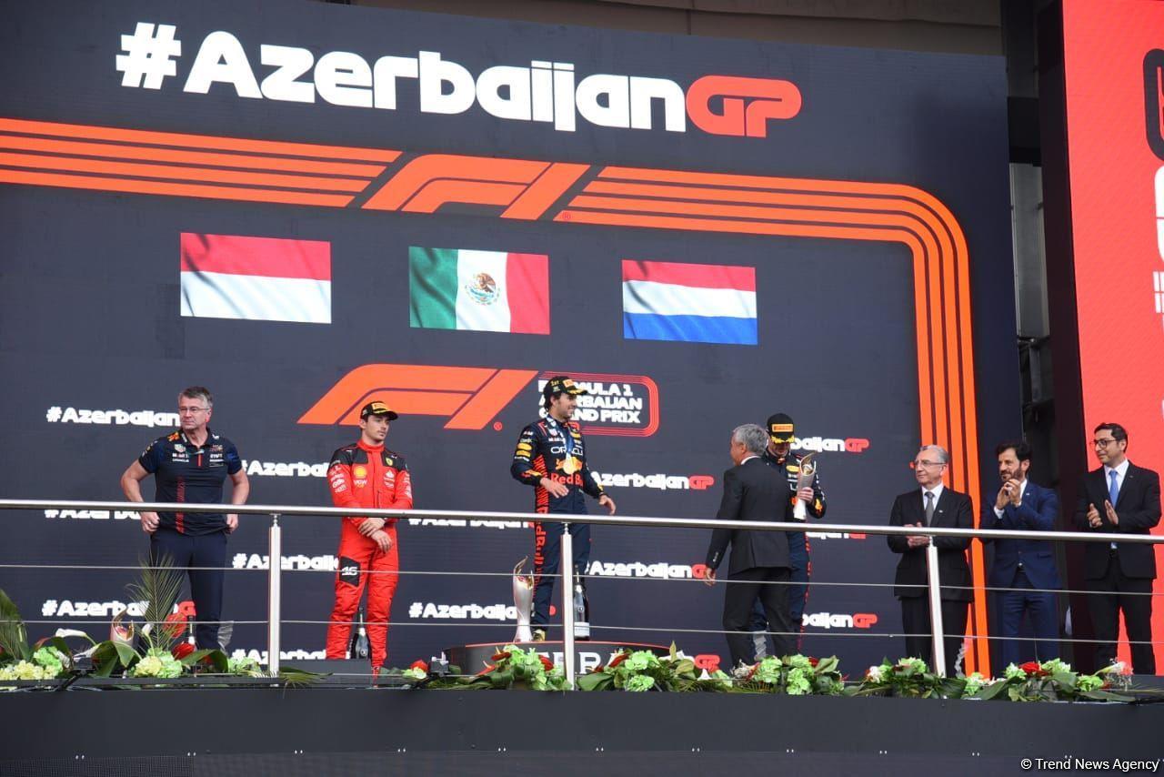 Winners Of Formula 1 Main Race Of F1 Azerbaijan Grand Prix Awarded