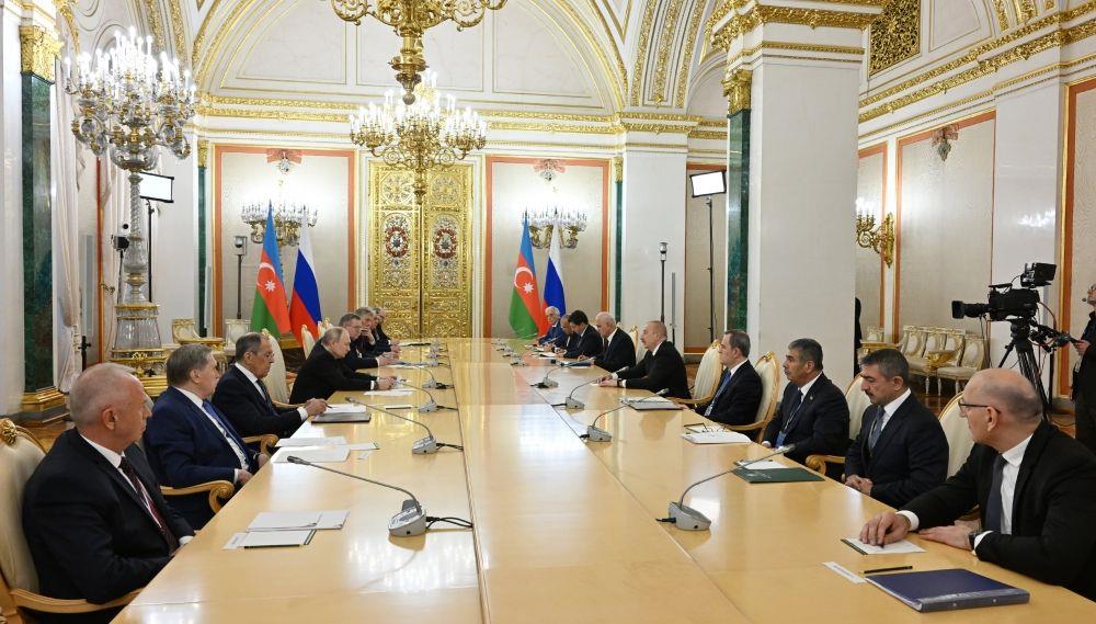 Azerbaijani President's Meeting With Russian President Kicks Off In Moscow