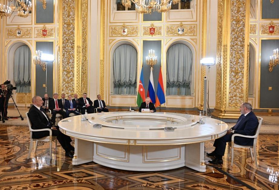 Trilateral Summit Of Azerbaijani, Russian And Armenian Leaders Held In Moscow (VIDEO)