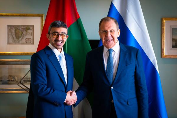 Abdullah Bin Zayed Meets Russian Foreign Minister On Sidelines Of 'Friends Of BRICS' Meeting