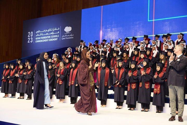 Sheikha Moza Attends Graduation Of QF's PUE Students