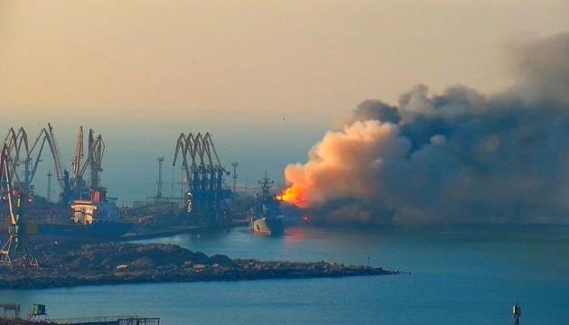 Satellite Imagery Of Consequences Of Berdiansk Port Attack Published