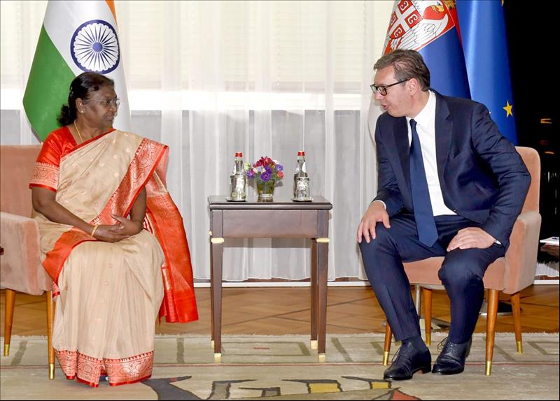  President Murmu Holds Talks With Serbian Counterpart Vucic 