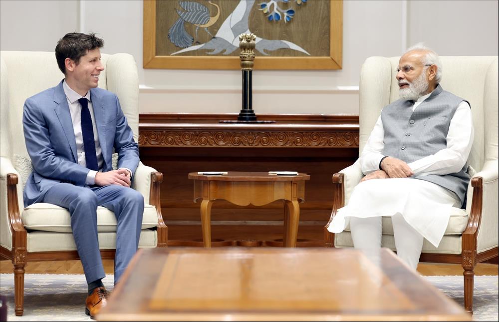  Openai CEO Altman Discusses India's Tech Ecosystem With PM Modi 