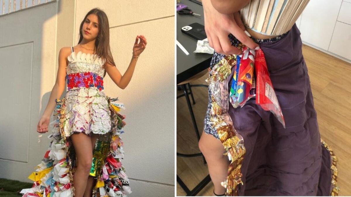 Look: Dubai Students Make Gown From Garbage, Go International