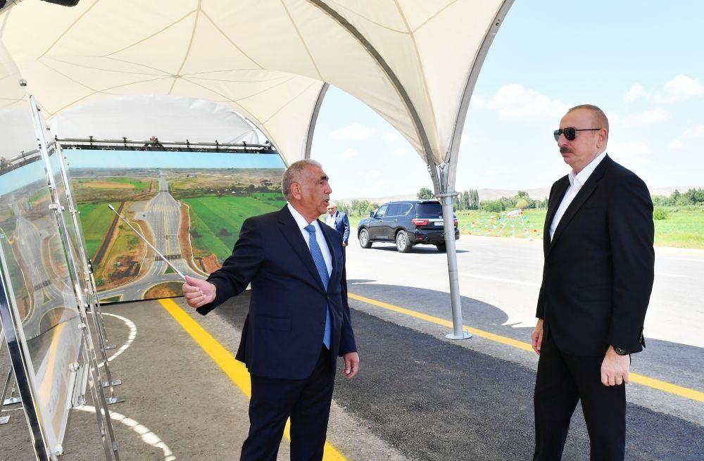 President Ilham Aliyev Examines Construction Progress Of 27Km-Long Section Of Ahmadbeyli-Fuzuli-Shusha Highway President Ilham Aliyev Examines Construction Progress Of 27Km-Long Section Of Ahmadbeyli-Fuzuli-Shusha Highway