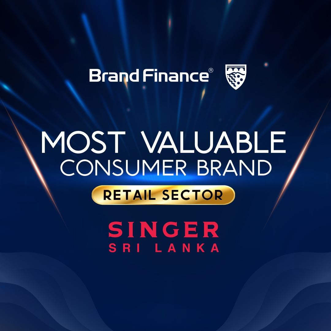 Singer Sri Lanka Crowned Most Valuable Consumer Brand Retail 2023 ...
