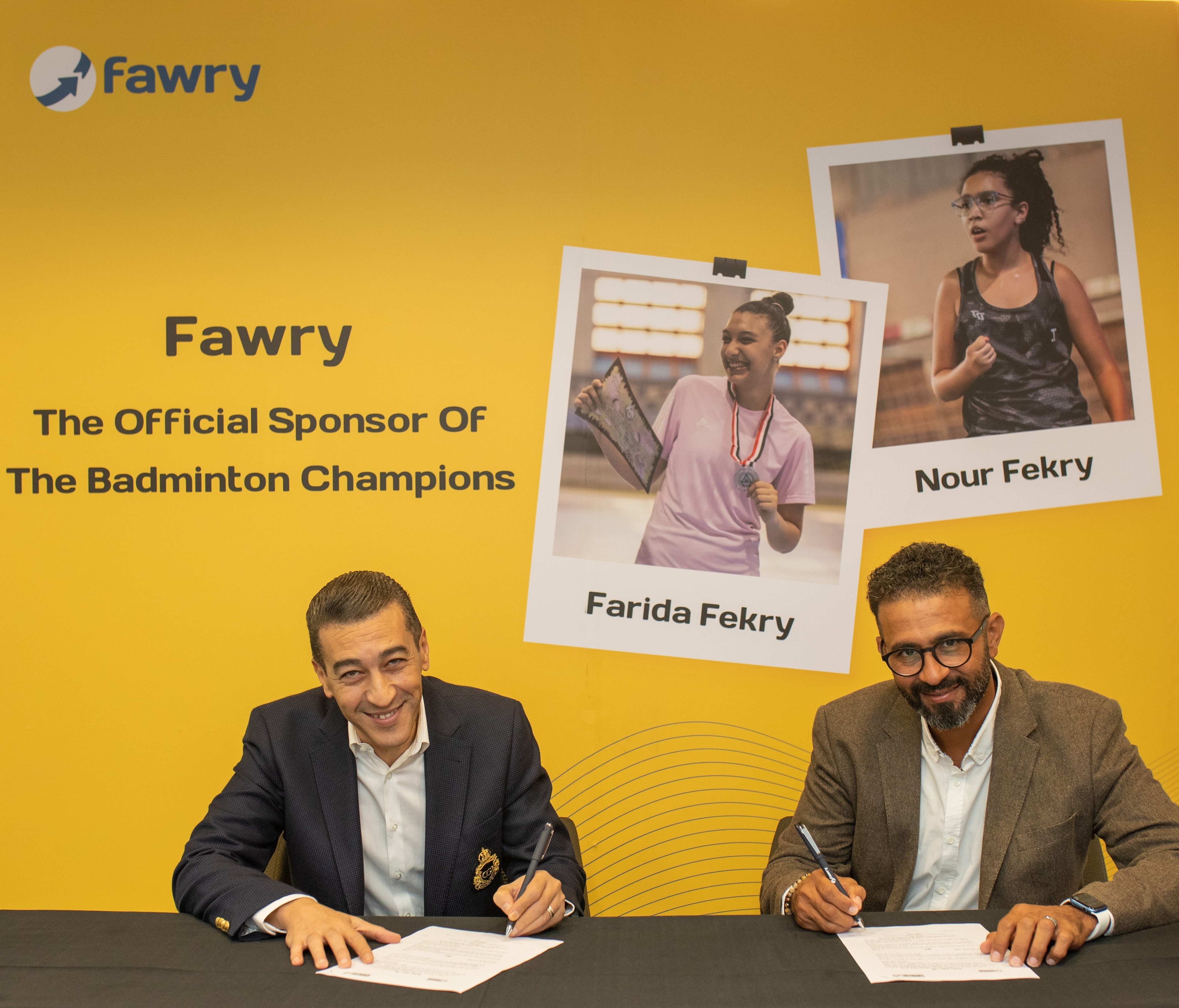 Fawry signed a sponsorship contract with the sisters Farida and Nour ...