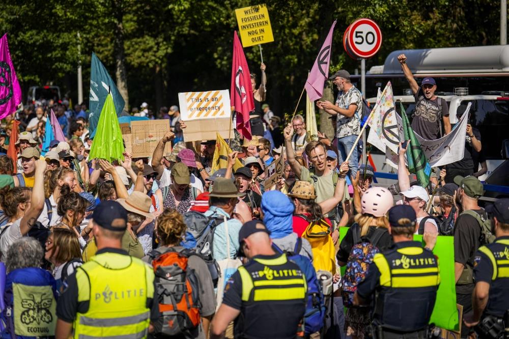 Climate Activists Block Dutch Motorway In Major Protest