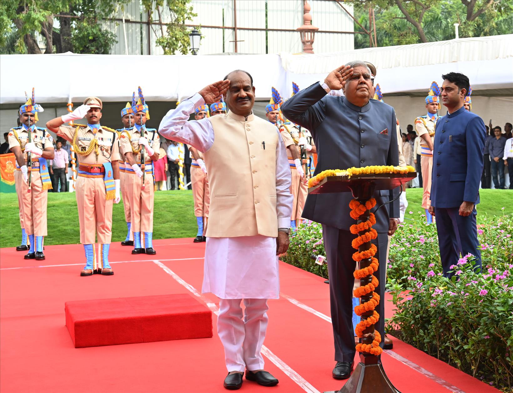 Dhankar hoists national flag at new Parliament building, calls it a  'historic moment