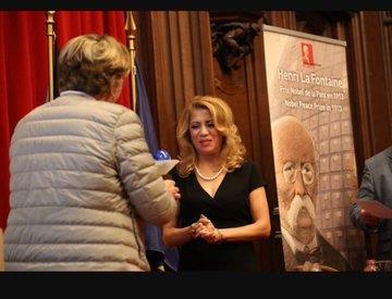 Lailuma Sadid Honored With Henry Le Fontaine 'Humanism' Award In Belgium