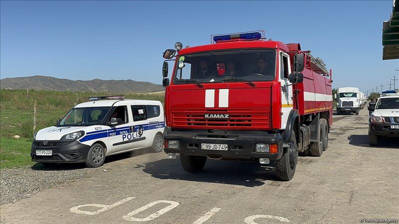 Azerbaijan's Ministry Of Emergency Situations Sends Special-Purpose Vehicles To Khankendi