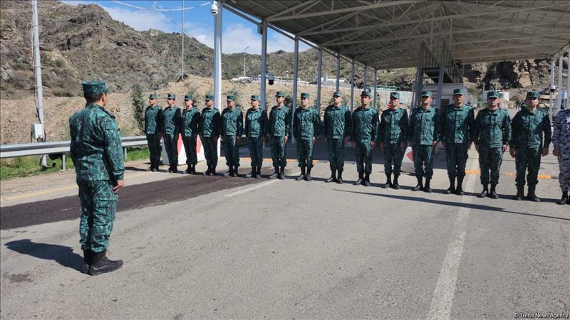 Azerbaijan's Lachin Checkpoint Holds Minute's Silence On Occasion Of Remembrance Day (PHOTO)