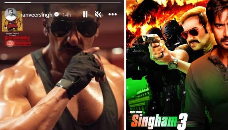 Singham Again Ranveer Singh Shares Bts Of Rohit Shetty Ajay Devgn Cop Film Seen In Simmba