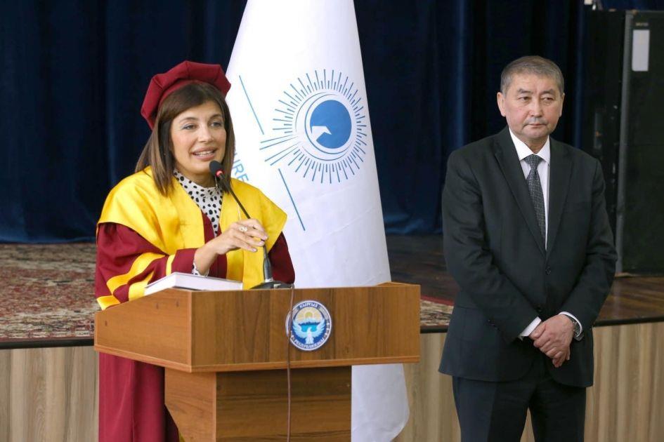 Gunay Afandiyeva Awarded Title Of Kyrgyz National University's Honorary Professor