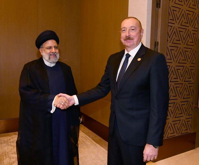 President Ilham Aliyev Meets With President Of Iran Seyyed Ebrahim Raisi In Tashkent