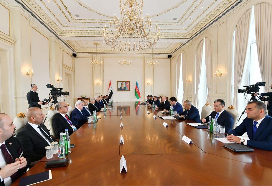 Expanded Meeting Of Presidents Of Azerbaijan And Iraq Started