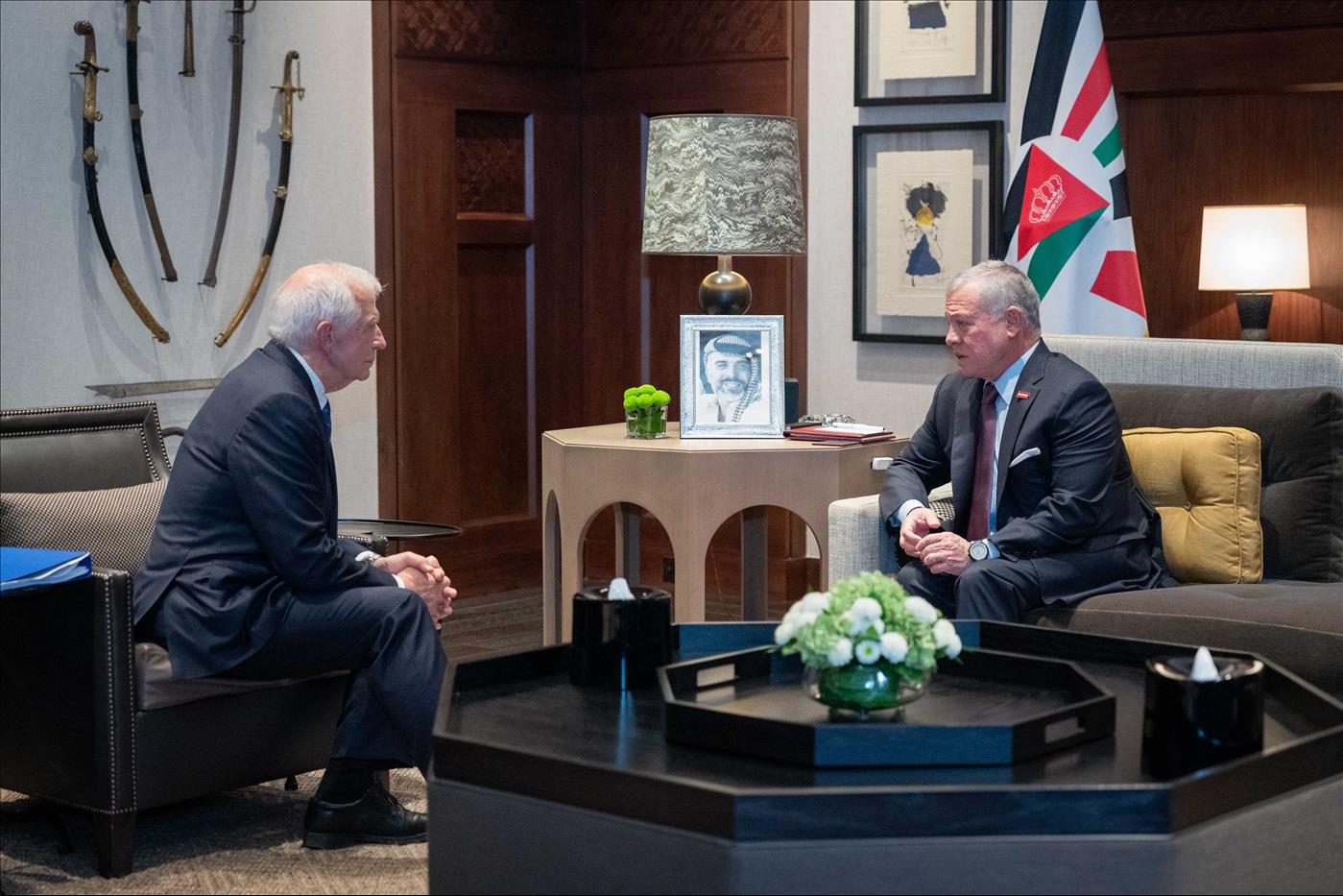 King Meets EU High Representative, Discusses Stopping Gaza War