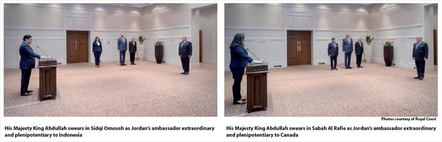 King Swears In Two New Ambassadors