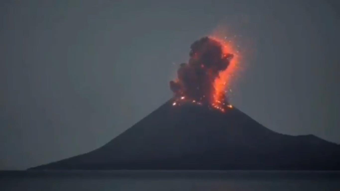 Indonesia's Anak Krakatau Volcano Erupts