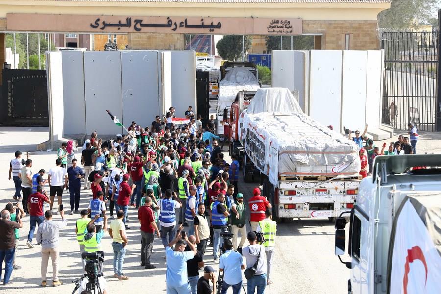 Over 2,700 Truckloads Of Humanitarian Aid Enter Gaza Through Rafah Crossing: Egypt