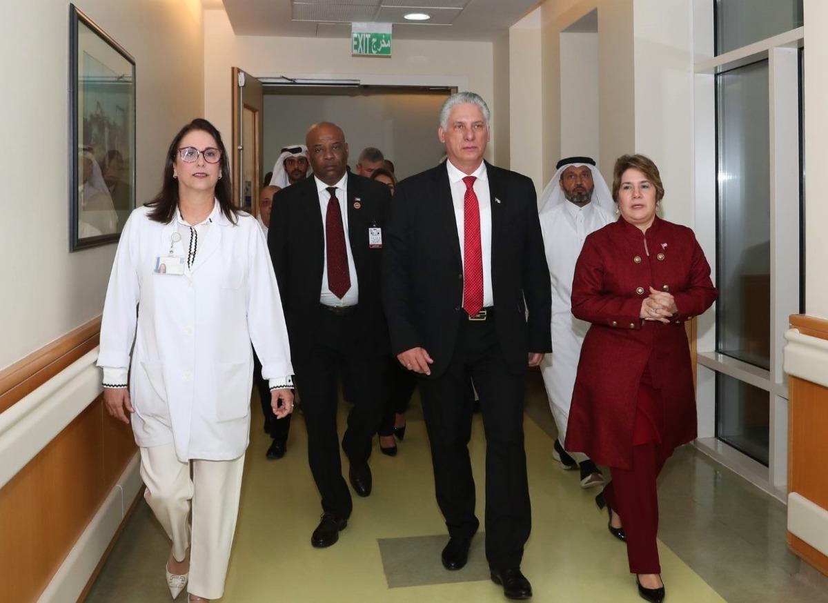 President Of Cuba Visits Cuban Hospital In Dukhan Area