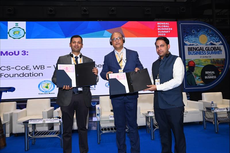 Cyberpeace Foundation Signs A Mou With WEBEL And Cyber Security Centre Of Excellence At Bengal Global Business Summit 2023