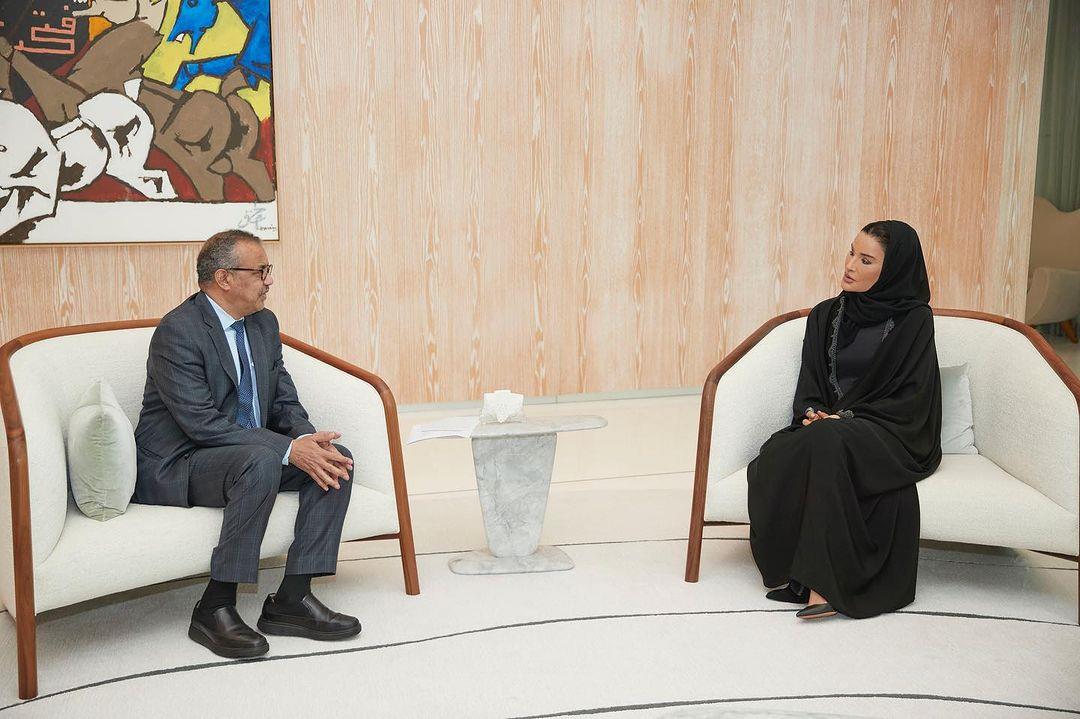 Sheikha Moza Meets WHO Director-General