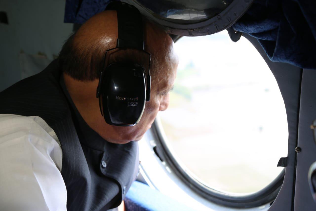 Rajnath Conducts Aerial Survey Of Cyclone Michuang Affected Areas In TN