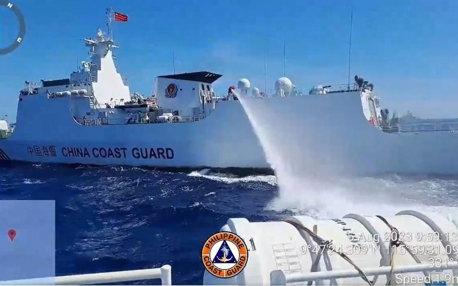 Chinese Coast Guard Uses Water Cannons Against Philippine Vessels ...
