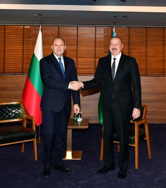 President Of Azerbaijan Ilham Aliyev Held One-On-One Meeting With President Of Bulgaria Rumen Radev