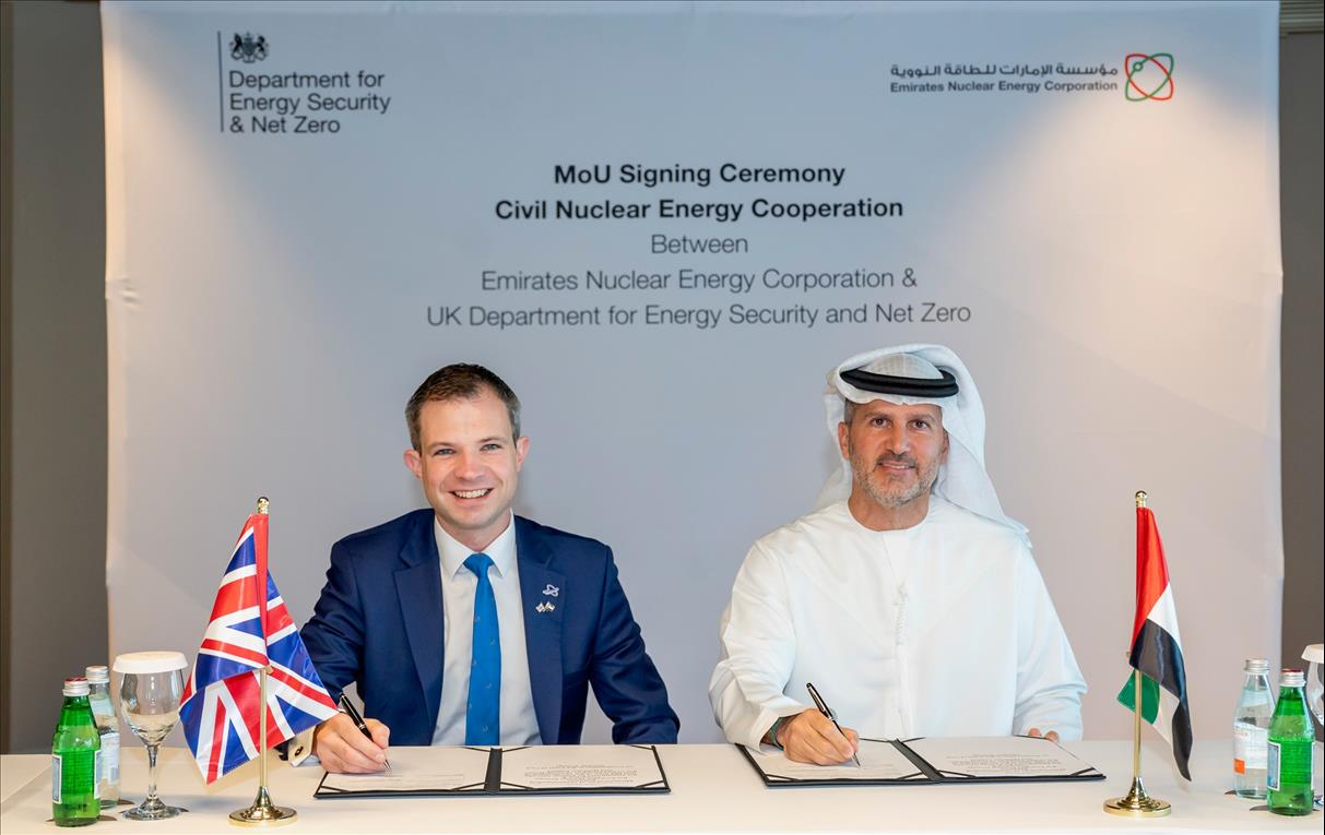 ENEC And UK Department For Energy Security And Net Zero Sign Mou At COP28 To Further Promote Friendship And Cooperation In The Field Of Nuclear Energy