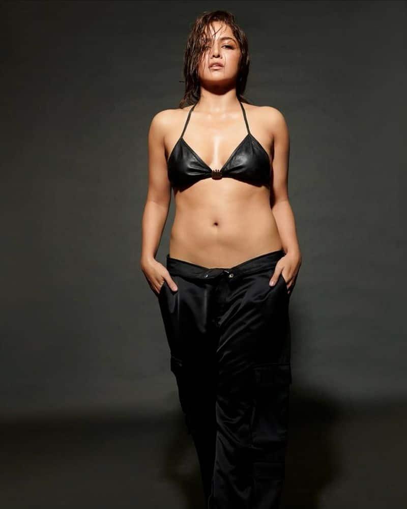 Premium Photo  A sexy woman wearing a black leather bra