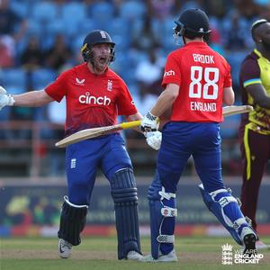Phil Salt's Century, Harry Brook’S Cameo Lead England To Thrilling 7-Wicket Win Over West Indies Phil Salt's Century, Harry Brook’S Cameo Lead England To Thrilling 7-Wicket Win Over West Indies