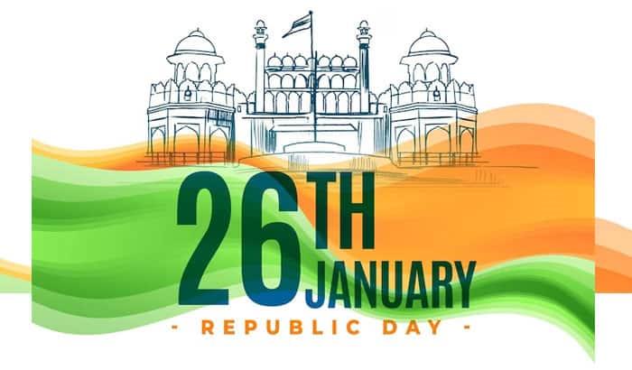 Premium Vector | Indian republic day concept with text 26 january vector  illustration design free vector